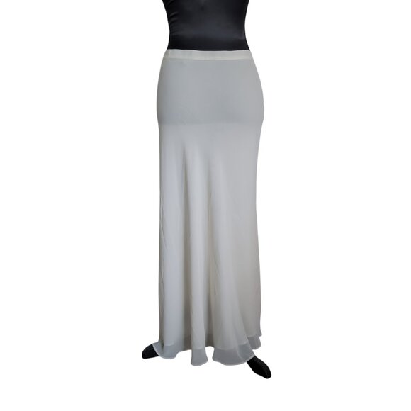 Long Sheer White Vacation Skirt Maxi - Picture 3 of 5